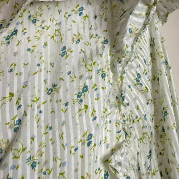 Free‎ People Sweetest Thing Mini Dress Women 4 Ivory Green Fairy Boho Floral - Picture 9 of 11